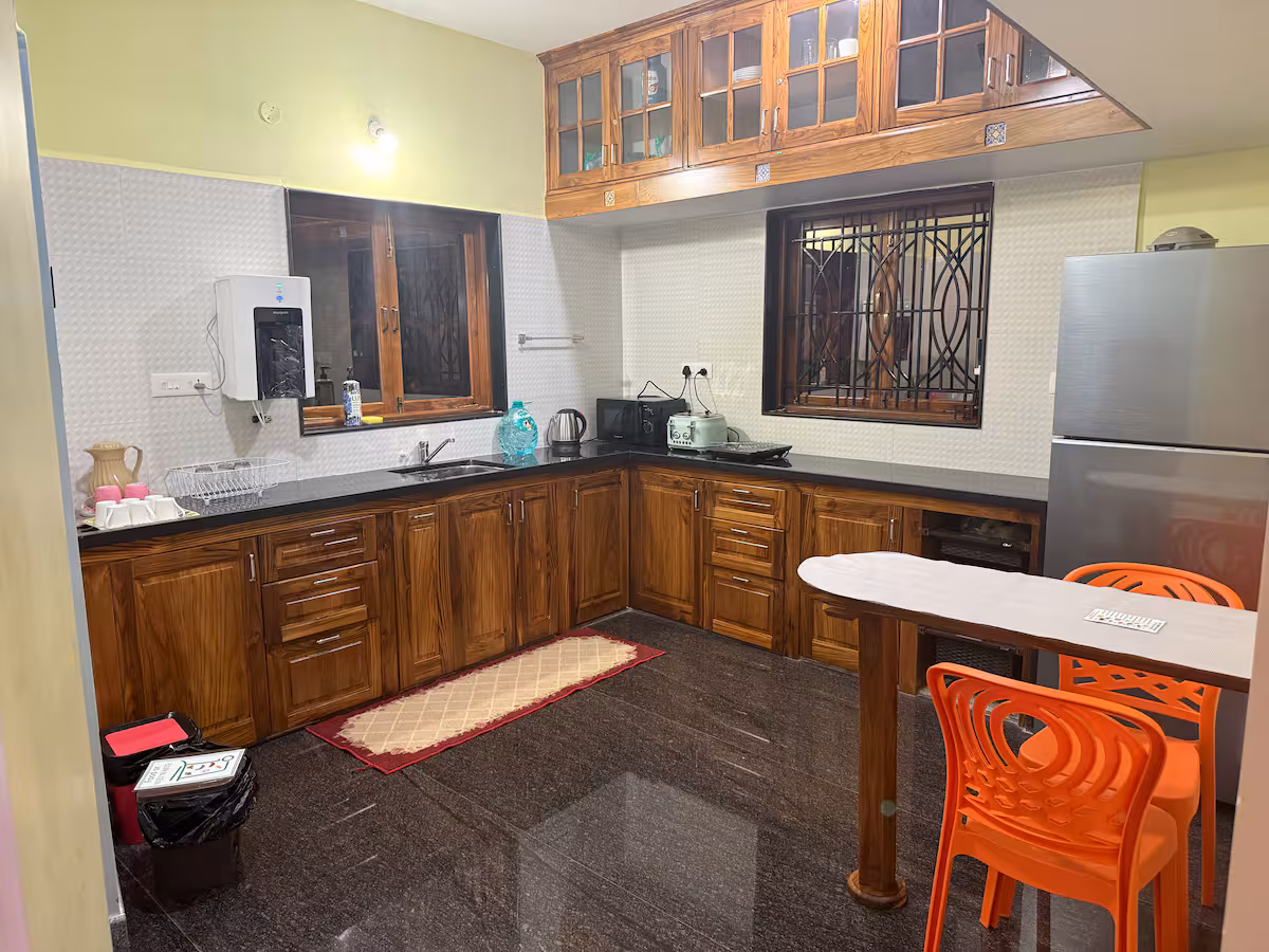 Kitchen and dining area at Astra Azul